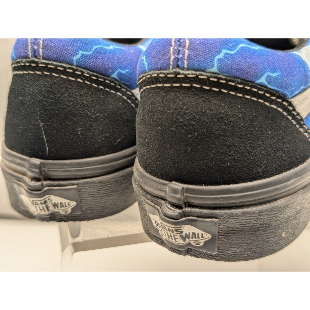 EUC Vans Old Skool Lightning Black/Blue 5.5 US Men/7.5 US Women - Picture 6 of 9